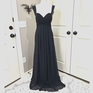 Dear Cleo Black Chiffon Gown Size 6 Sweetheart Formal Maxi Dress